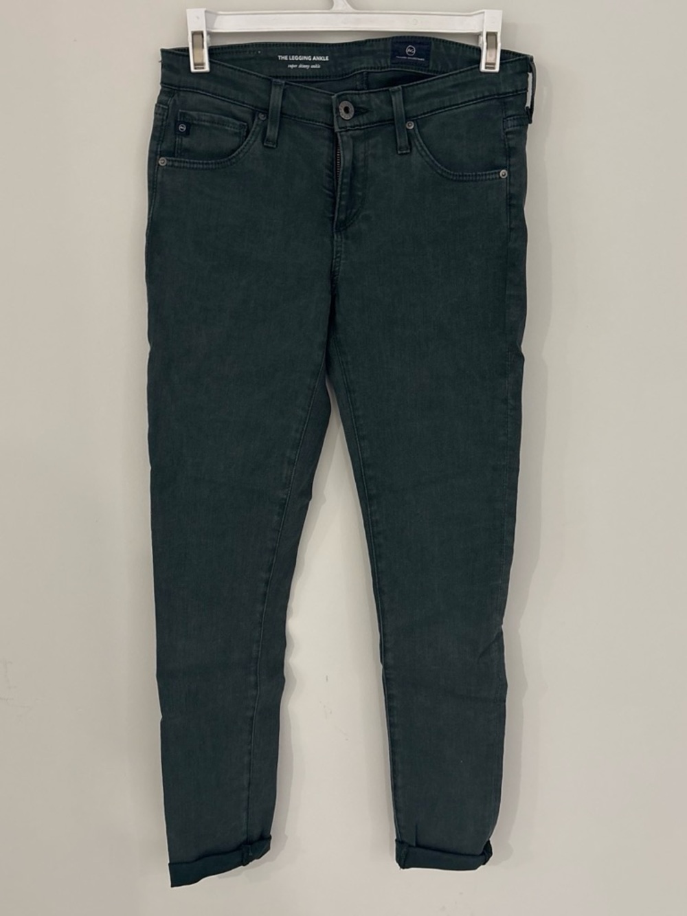 AG Adriano Goldschmied Skinny Jeans in Deep Forest Green